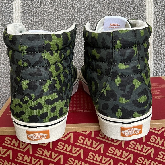 Vans Comfycush Sk8-Hi Leopard Cactus / Scarab MENS - Picture 14 of 16